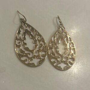 Brighton Gold Filigree Teardrop Earrings
